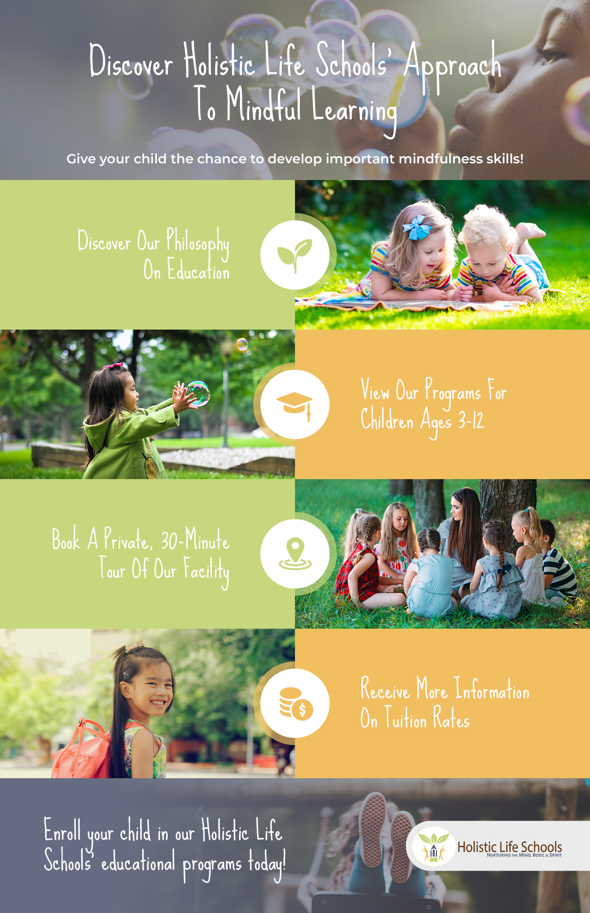 Discover Holistic Life Schools' Approach To Mindful Learning Infographic